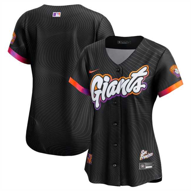 Women%27s San Francisco Giants Blank Anthracite 2025 City Connect Limited Stitched Jersey Dzhi